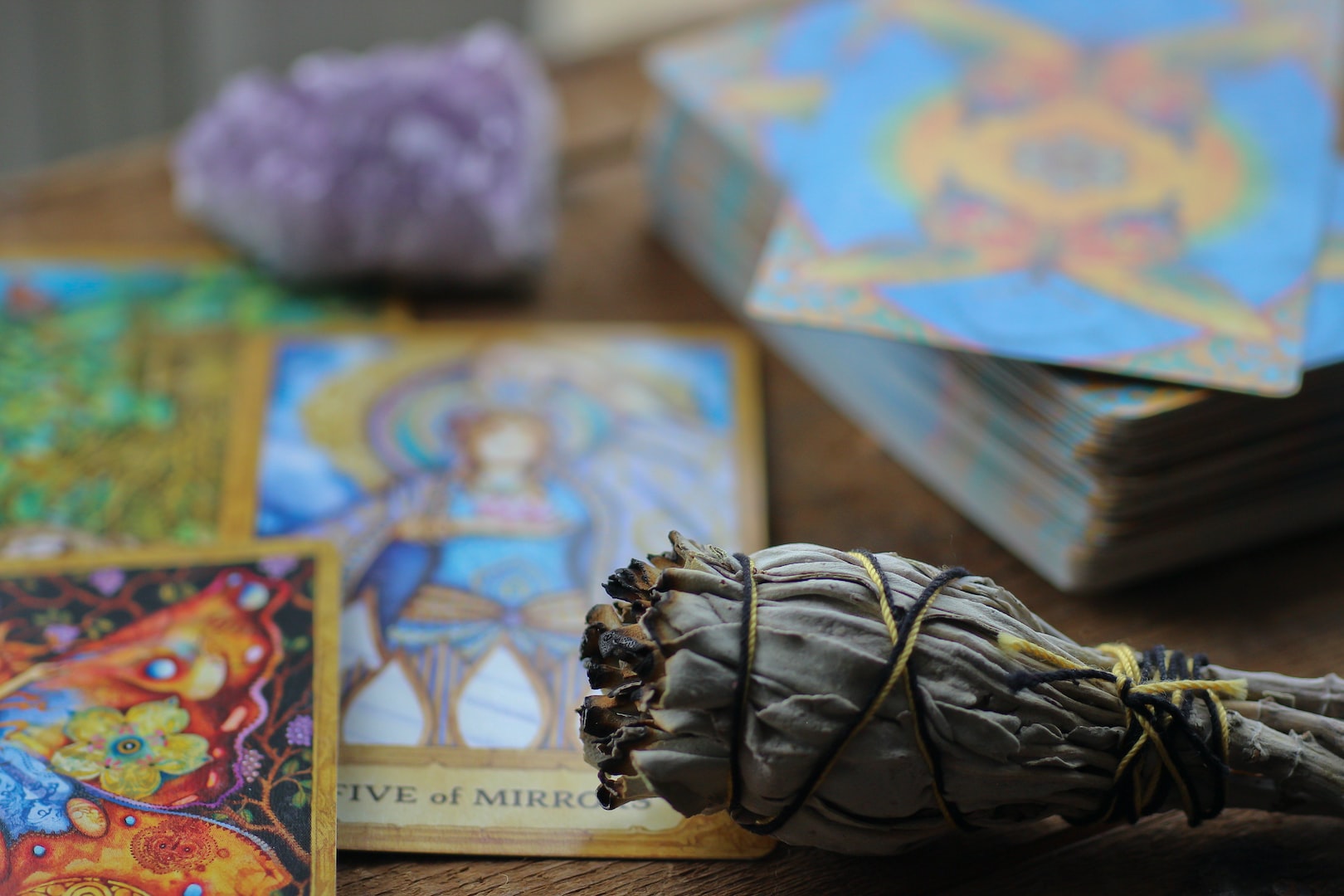 Sage amythist tarot cards